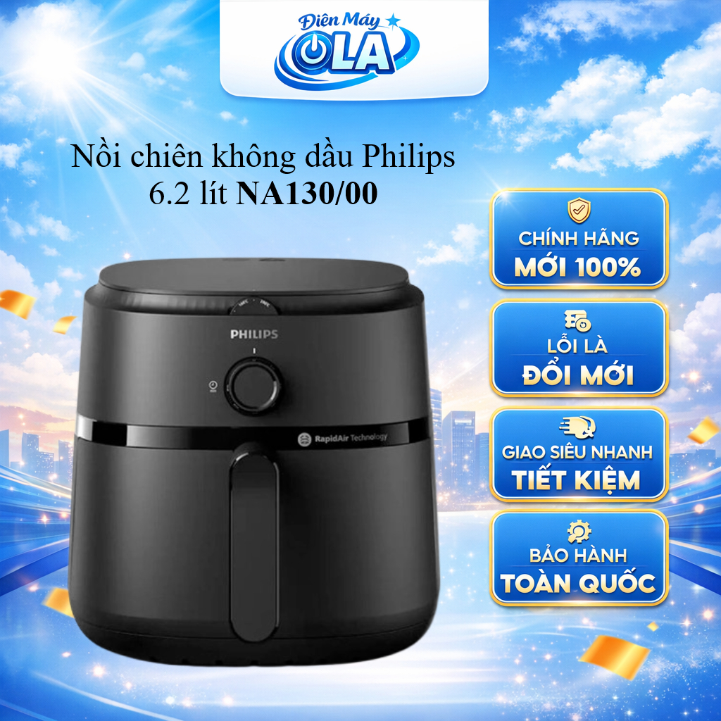 NA130/00 - Nồi chiên không dầu Philips NA130/00 6.2 lít - GIAO TOÀN QUỐC