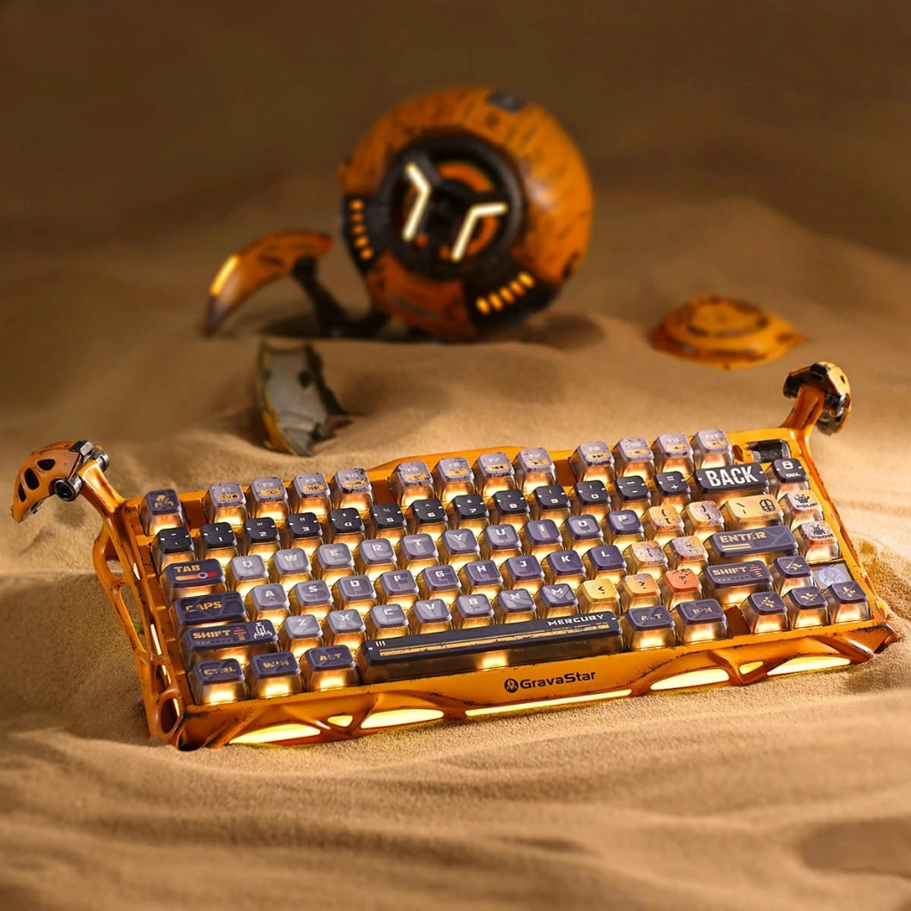 GravaStar Mercury K1 Pro Special Edition Battle-Worn Yellow - Bàn Phím Cơ Gaming 75% Aluminum