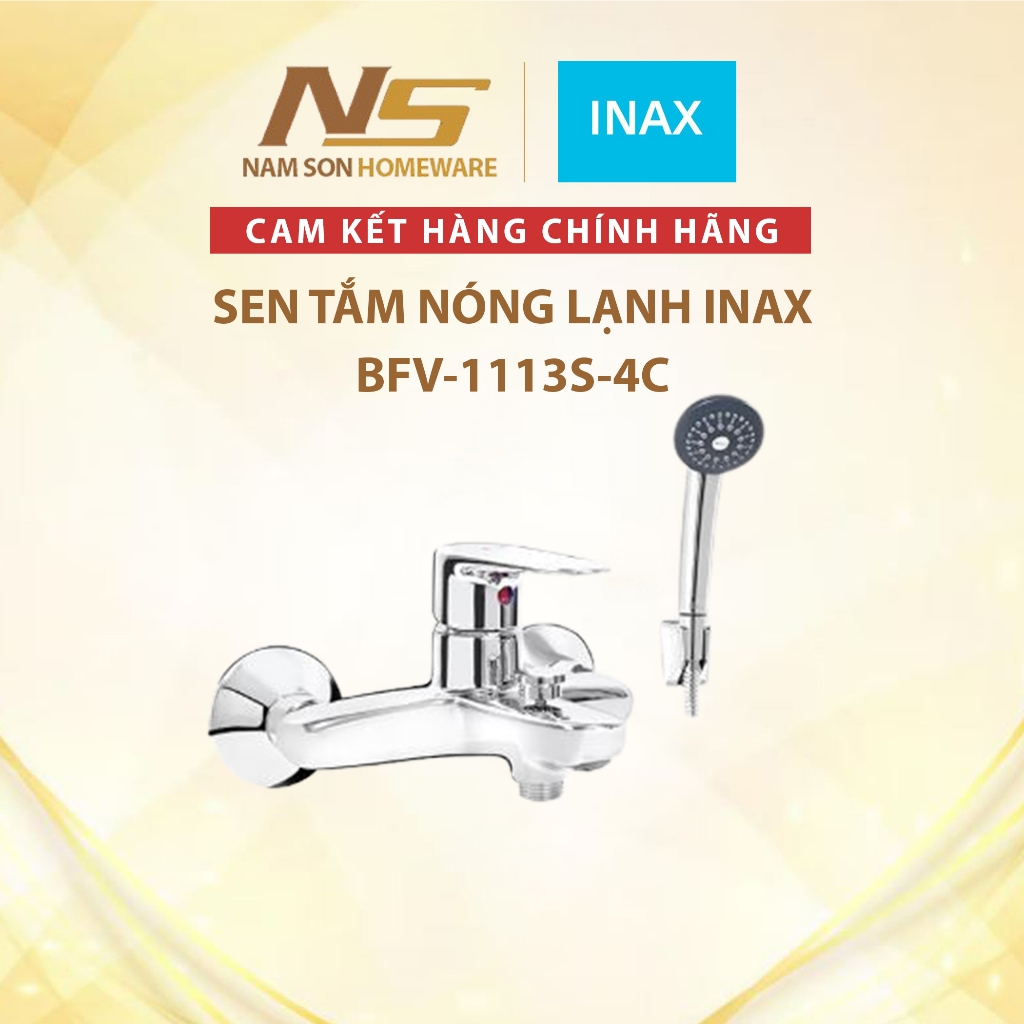 [CHÍNH HÃNG] Vòi hoa sen/ Sen tắm Nóng Lạnh INAX BFV-1113S-4C