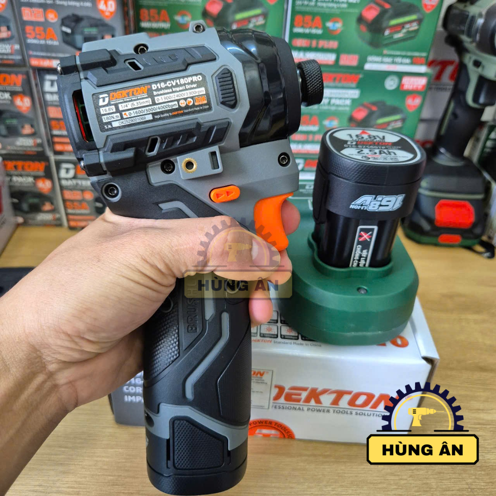 Hệ sinh thái dùng pin DEKTON dòng D16-Máy khoan-chuyên vít KVT1055PRO-ID1060PRO-VT55PRO-CV180PRO/Pin