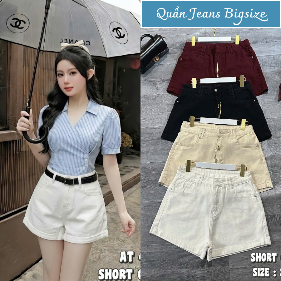 [HÀNG LOẠI 1] Quần Short Jean Bigsize Nữ - Quần Sooc Chất Denim Cao Cấp Dày Dặn Hách Dáng QC8801 | BigBuy360 - bigbuy360.vn