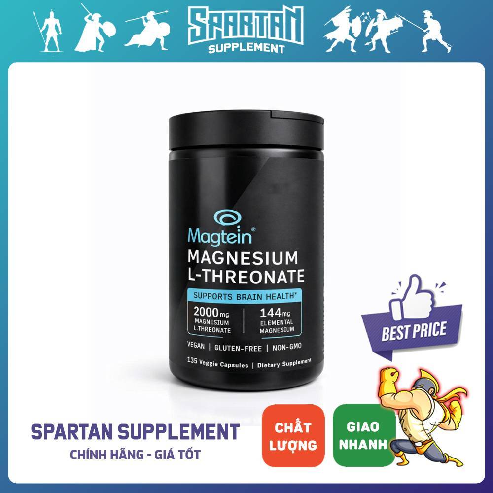 Magtein L-Threonate 2000mg – Bổ Sung Magie Hỗ Trợ Não Bộ
