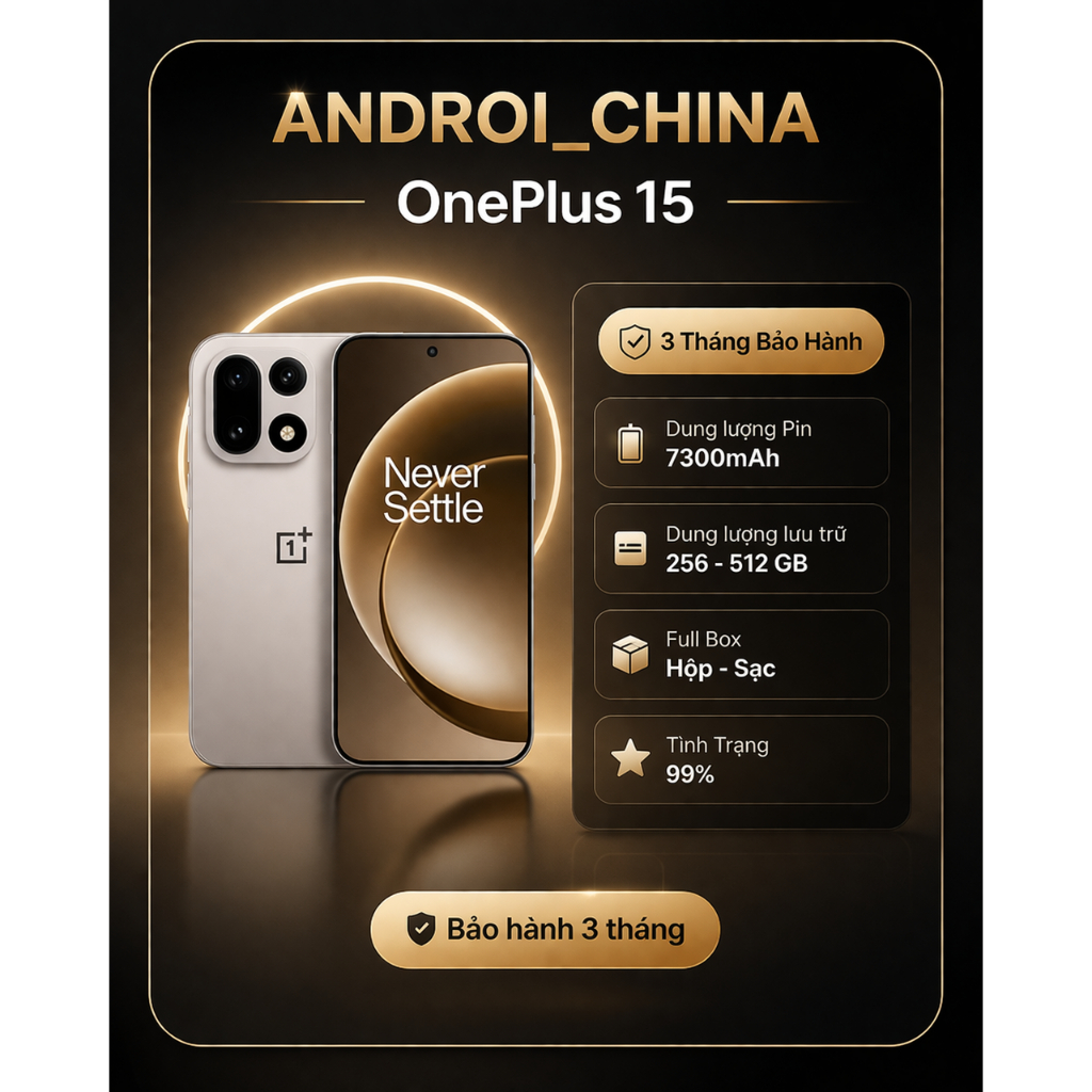 Điện thoại OnePlus 15 - Đẹp 99% (Snapdragon 8 Elite Gen 5 - Màn 165Hz)