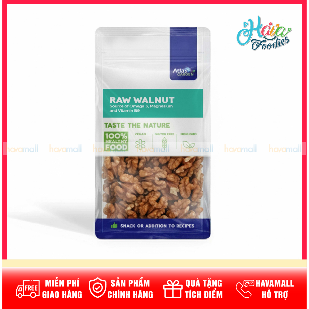 Hạt Óc Chó Atlas Garden 265g – Atlas Garden Raw Walnut Kernel