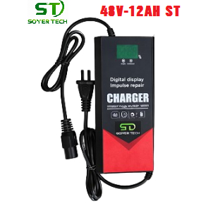 Sạc Xe Đạp Điện 48V 12AH  Sạc tự ngắt khi đầy -  Xe 4 Bình Ắc Quy -Chống Phồng Bình - Mẫu mới 48v 12