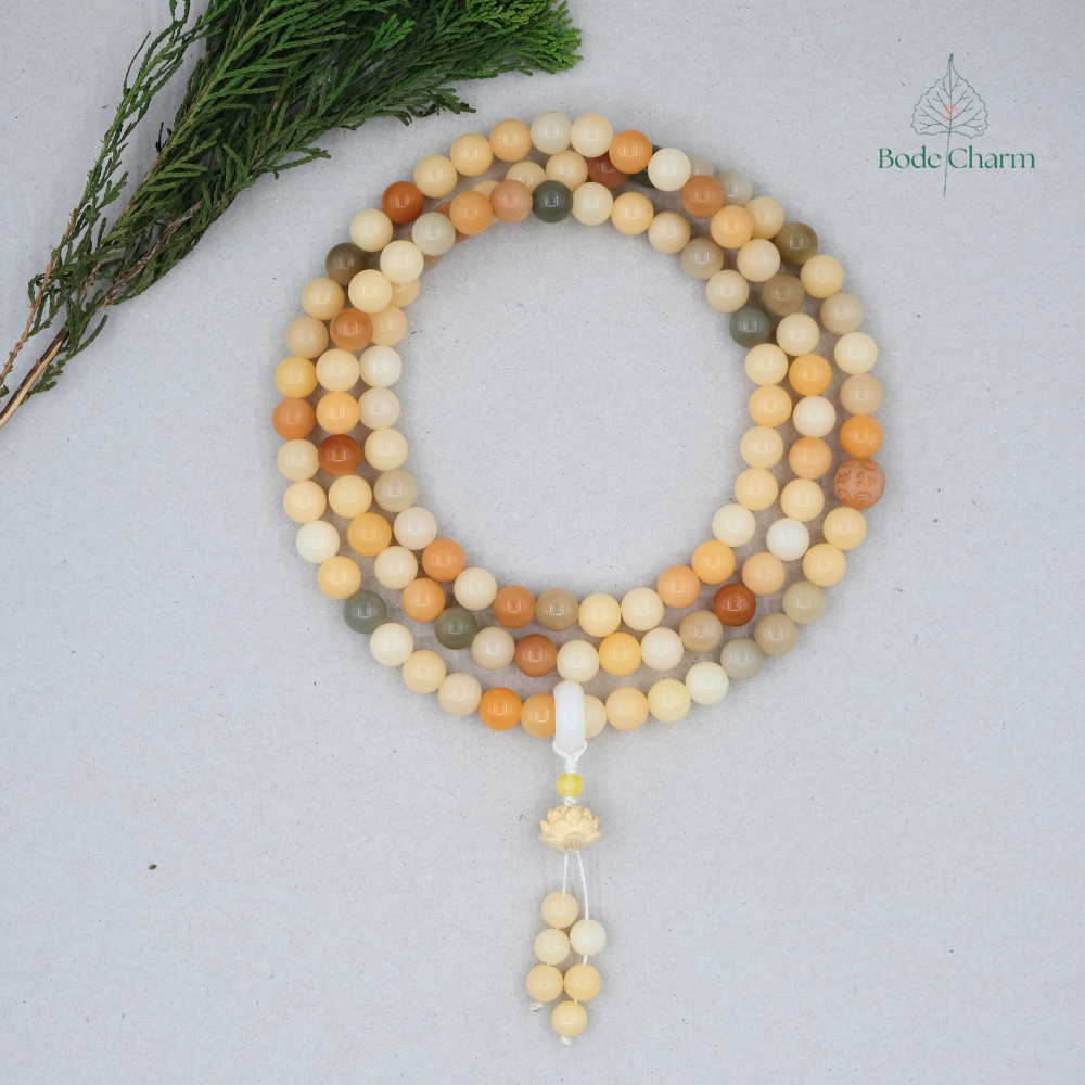 Chuỗi 108 hạt Bồ Đề đa sắc tròn 10mm| Bồ Đề Charm| Chuỗi hạt Bồ Đề niệm Phật 108 hạt 10ly-Bồ Đề Char