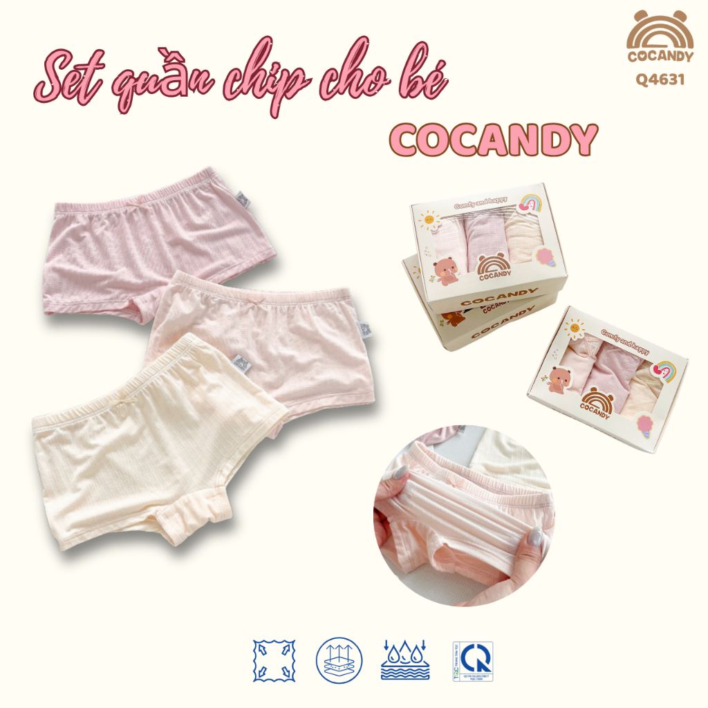 Quần cho bé -Set Quần chip bé gái, bé trai Cotton Cocandy cho bé của COCANDY mã Q2171,Q4631