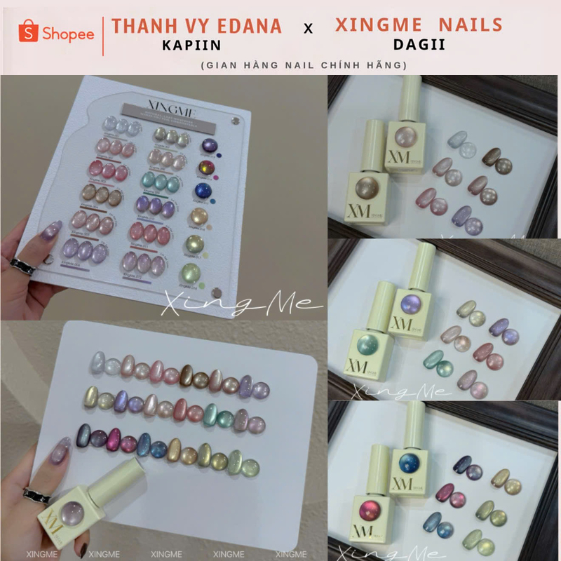 Sơn lẻ 18m mắt mèo cực quang Saphire đa sắc màu XINGME Thanh Vy Edana