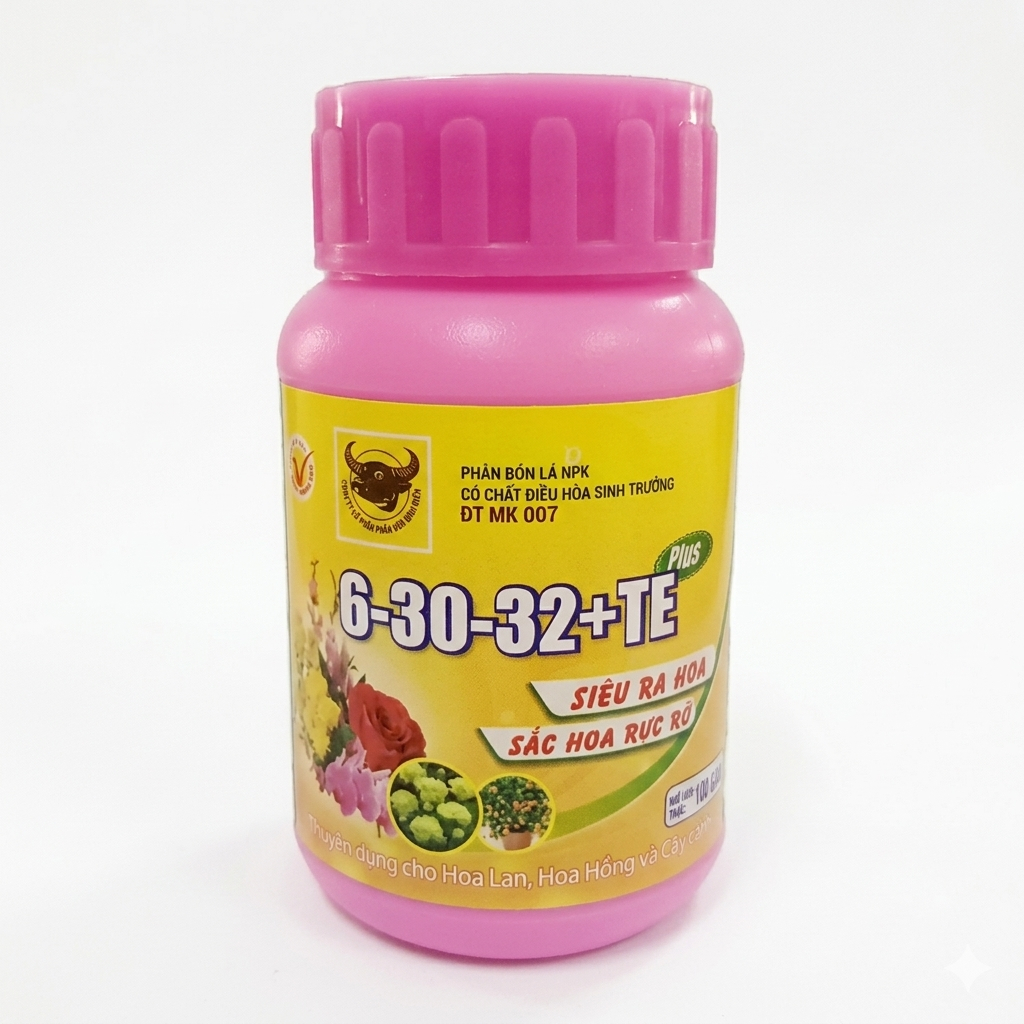 Phân đầu  trâu npk 6-30-32 kích siêu ra hoa dành cho hoa lan, hoa hồng và cây cảnh.