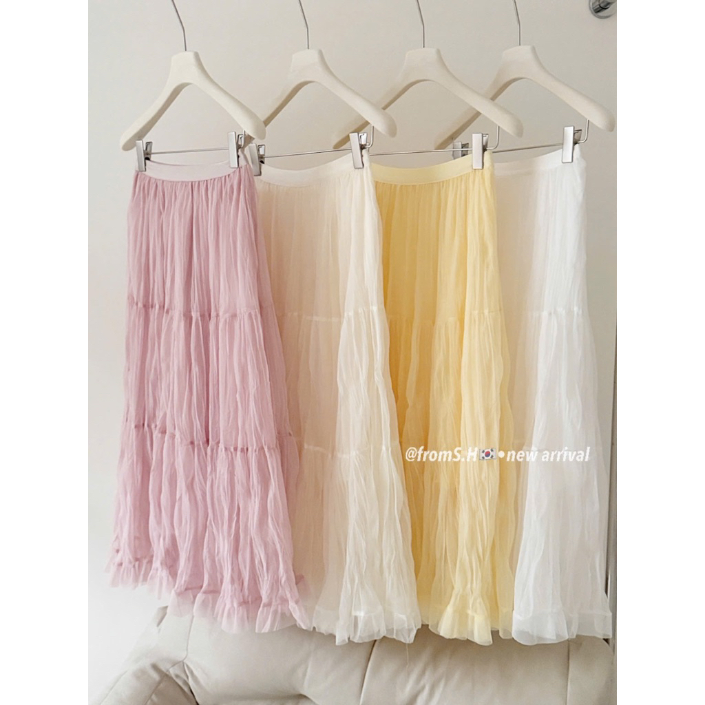 ( HÀNG QC ) Chân Váy Voan Tơ Dáng Dài CV01