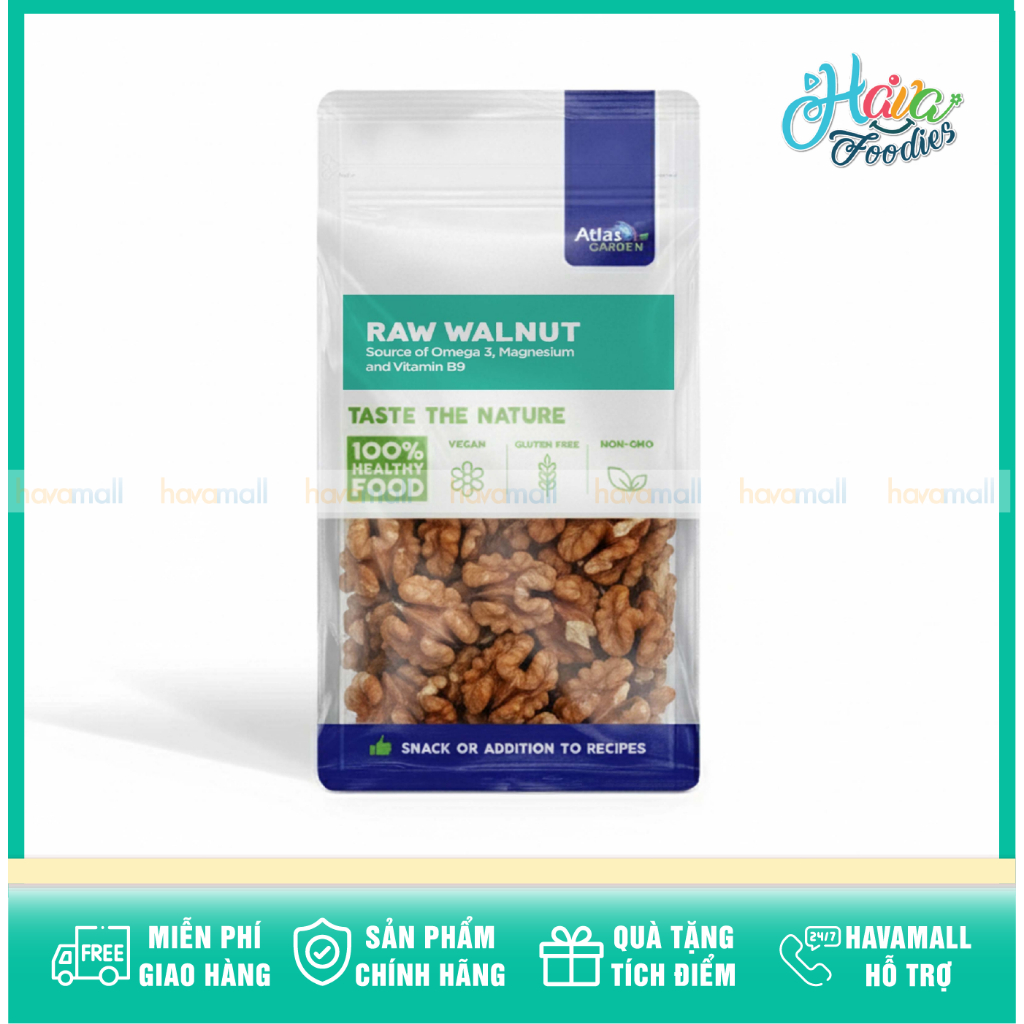 Hạt Óc Chó Nhập Khẩu Mỹ Atlas Garden 265g – Atlas Garden Raw Walnut