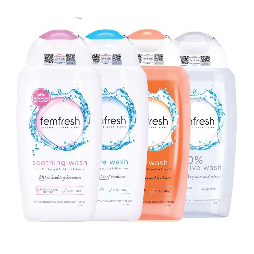 Dung dịch vệ sinh Femfresh ddvs hồng cam xanh dạng xịt 250ML khử mùi hôi dịu nhẹ