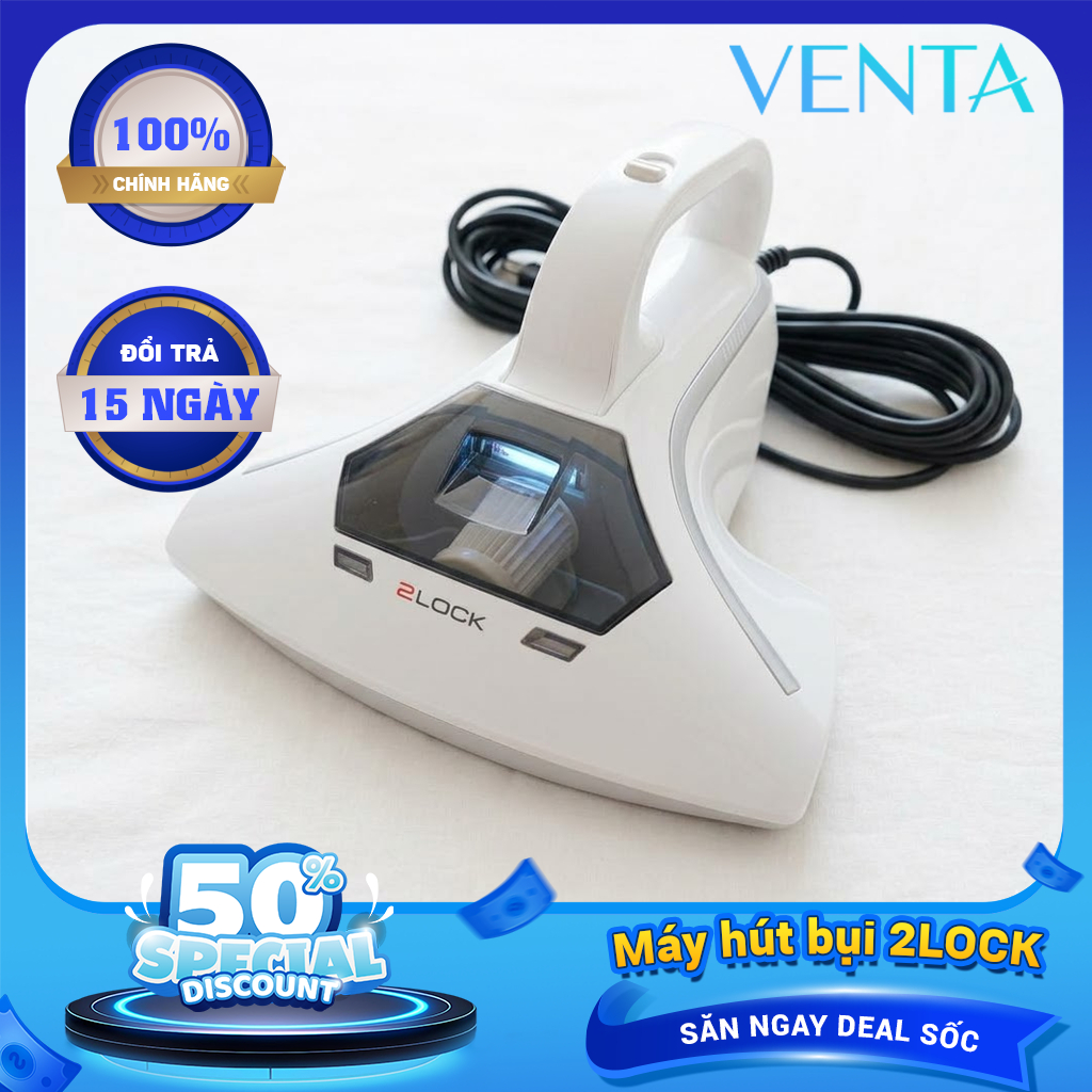 Máy Hút Bụi Giường Nệm Diệt Khuẩn UV 2LOCK Hàn Quốc MC-350W - Chính Hãng