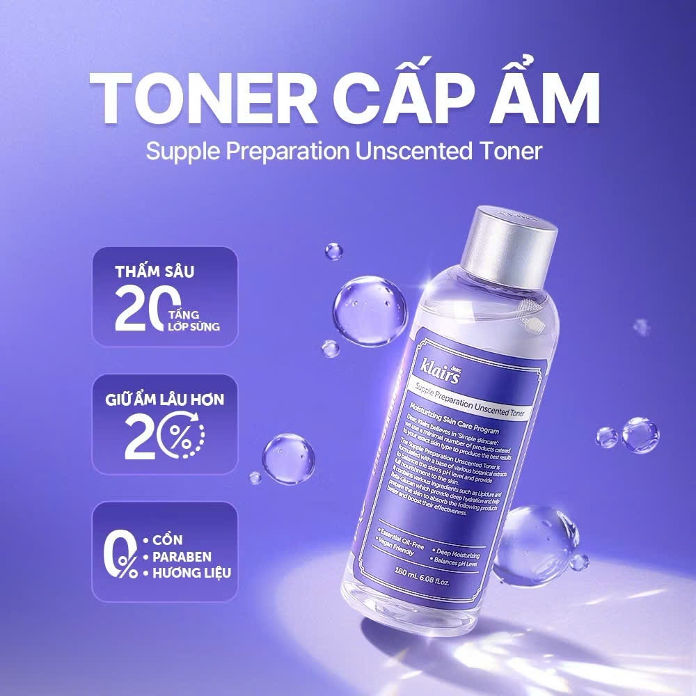 (Hàn Quốc) Toner Clairs Cân Bằng Da Làm Dịu Và Tăng Cường Hấp Thu Dưỡng Chất Lên Da