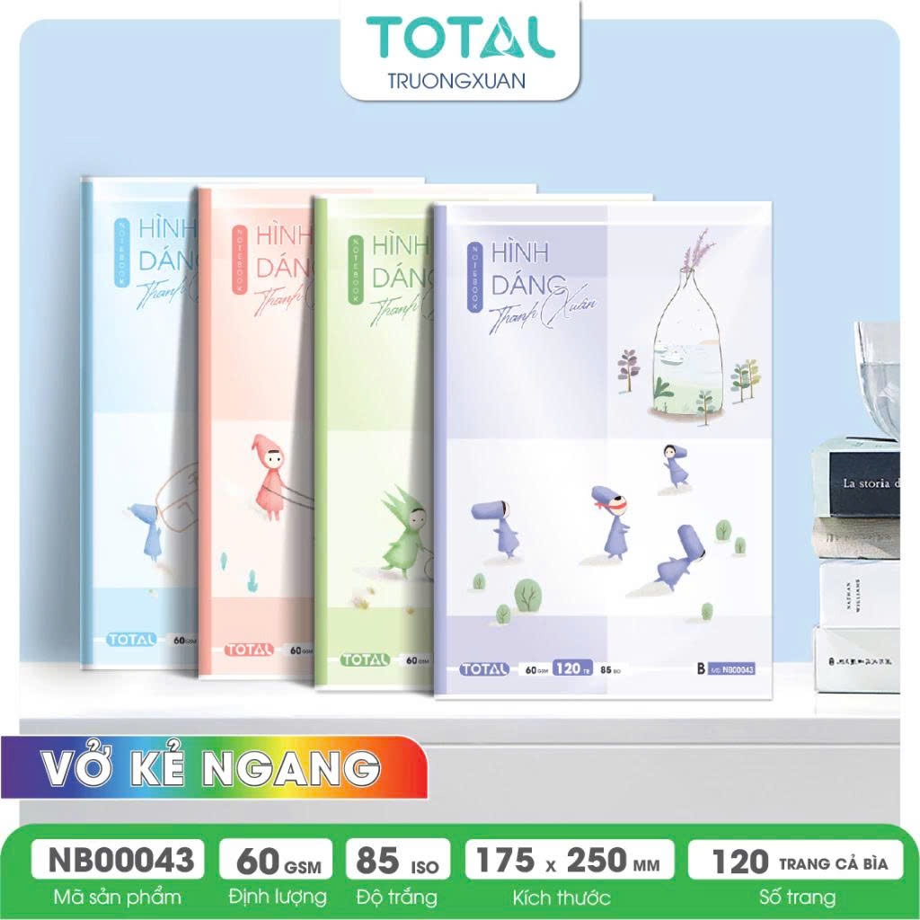 Combo 10 quyển Vở kẻ ngang 120 trang Total Youth - 120 trang