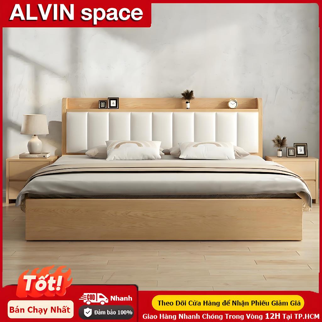 ALVIN Giường ngủ giường gỗ Thân thiện với môi trường, chống ẩm, chống nấm mốc và có khả năng chịu tải cực mạnh | BigBuy360 - bigbuy360.vn