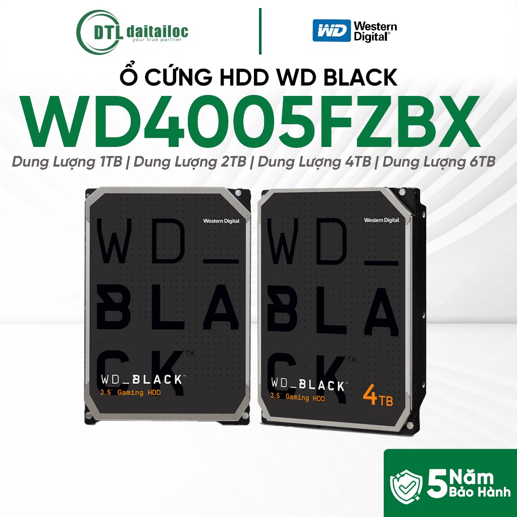 Ổ Cứng HDD WD Black Dung Lượng 1TB / 2TB / 3TB / 4TB / 6TB | Chính Hãng | Bảo Hành 60 Tháng
