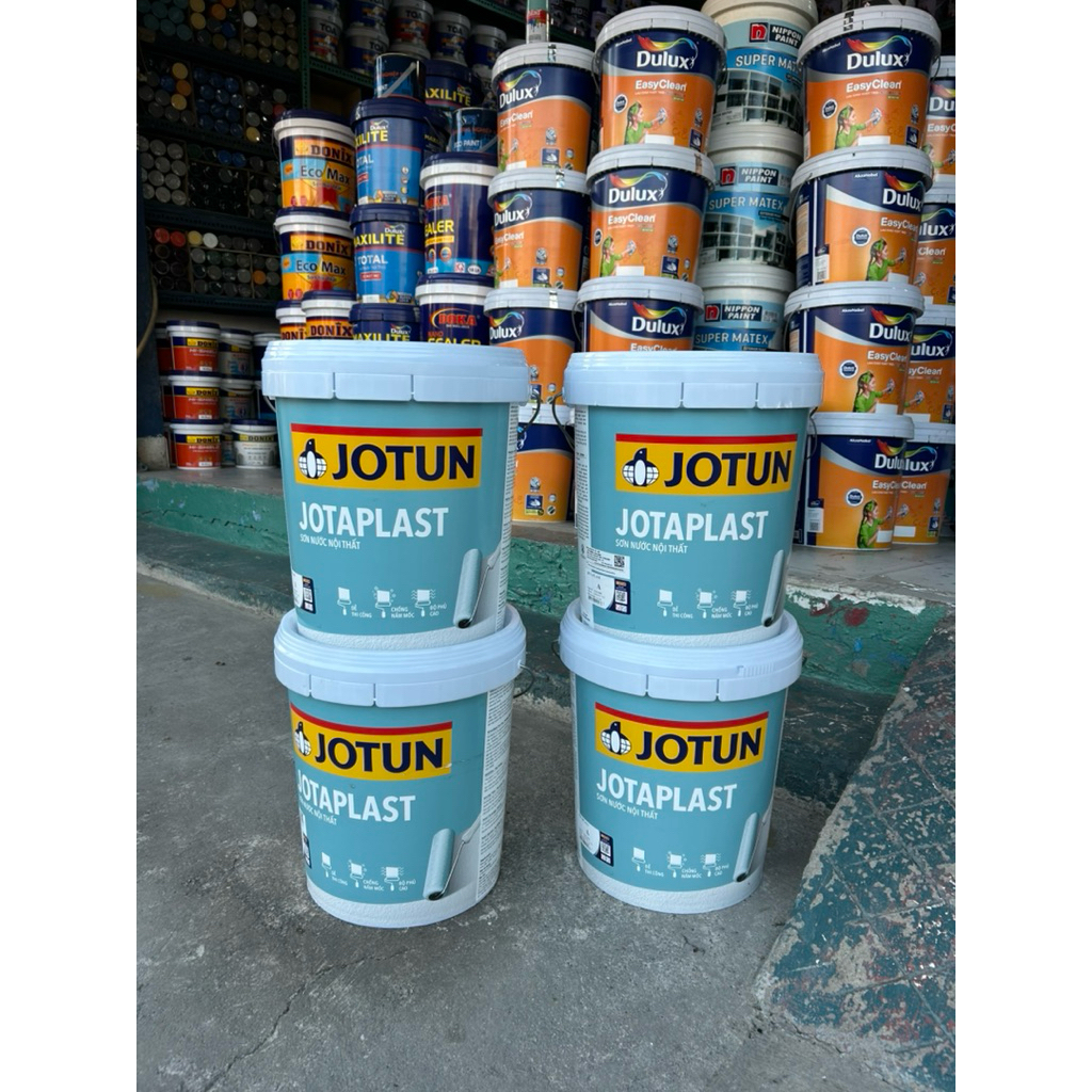 SƠN NỘI THẤT JOTUN JOTAPLAST- MÀU TRẮNG 17L- CHE PHỦ TỐT, DỄ THI CÔNG, CHỐNG NẤM MỐC...