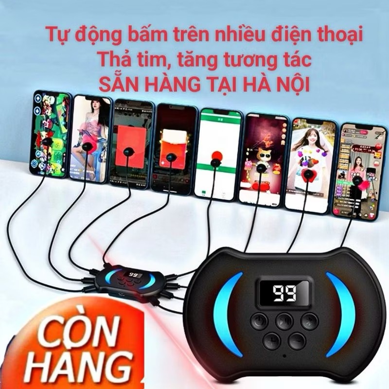 BH 12 tháng-Gõ, đấm tự động-Nhặt xu Tiktok Lite, Bấm màn hình, thả tim, Live, auto tab, auto click, 