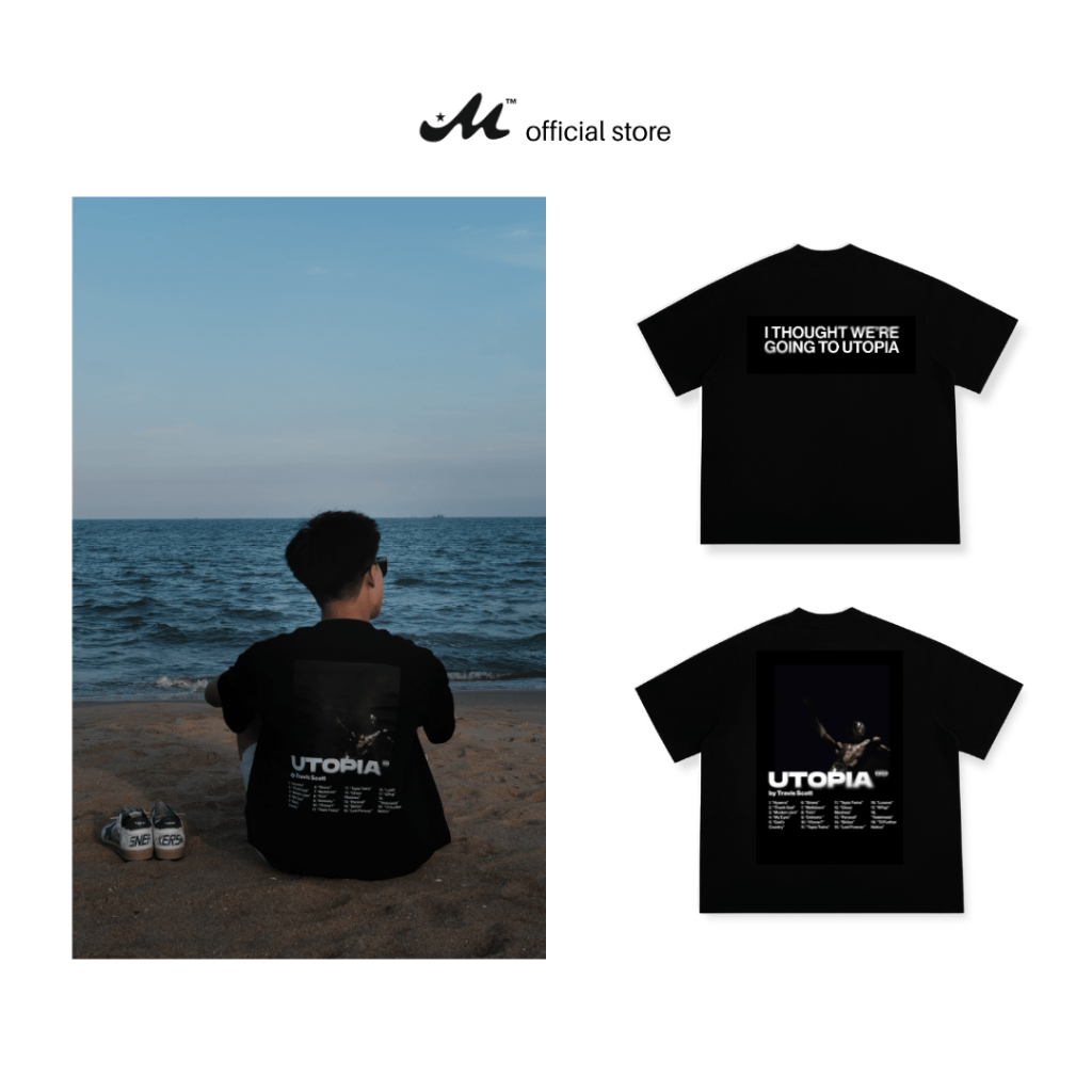 Áo Thun Local Brand MUZIK CLOTHING | UTOPIA - Form Boxy, 100% Cotton 2 Chiều, 250gsm | T-UTP