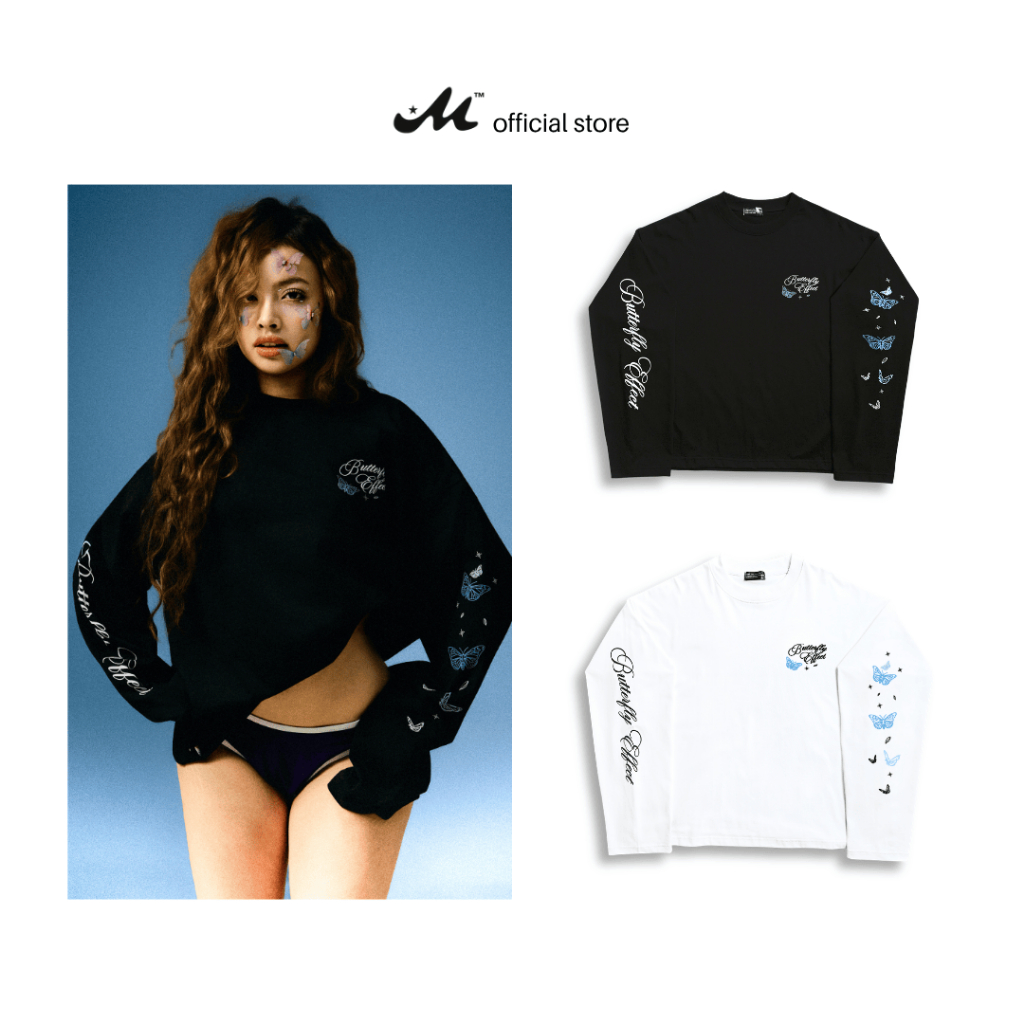 Áo thun tay dài Local Brand MUZIK CLOTHING | BUTTERFLY EFFECT – Form Boxy Tay Dài, 100% Cotton | LS-