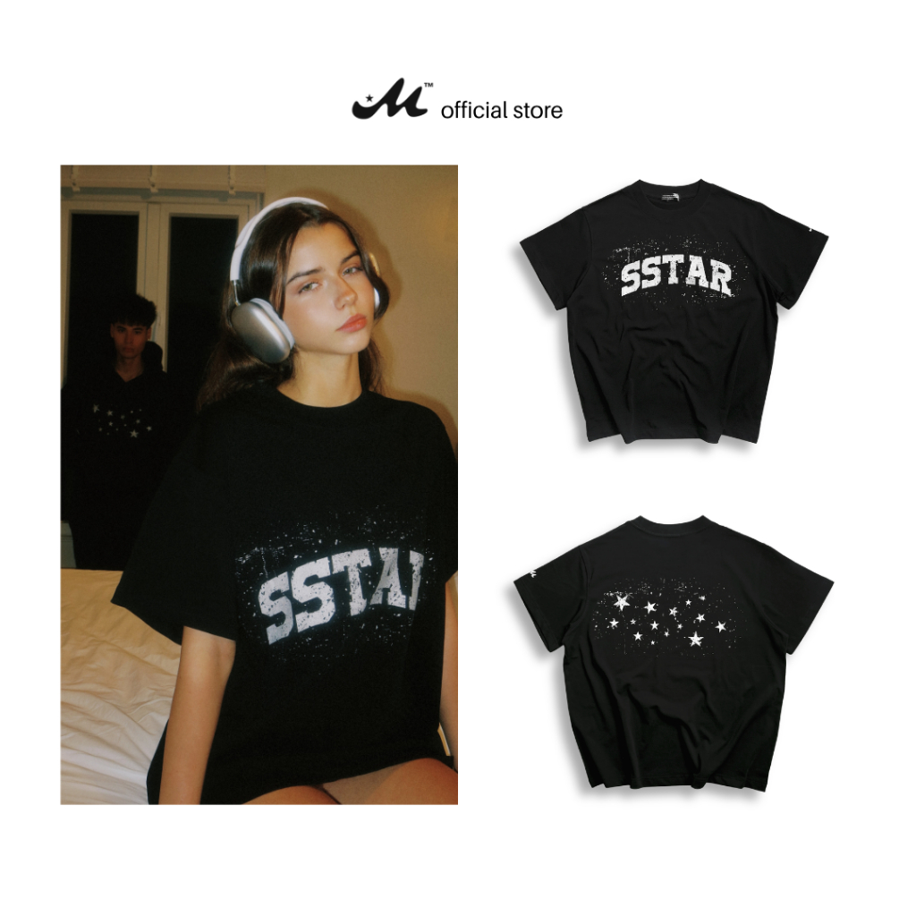 Áo Thun Local Brand MUZIK CLOTHING | SSTAR – Form Boxy Tay Ngắn, 100% Cotton 2 Chiều, 250gsm | T-STA