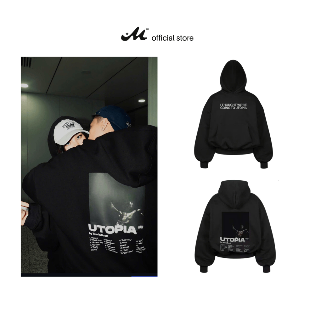 Áo Hoodie Local Brand MUZIK CLOTHING | UTOPIA VER 2 - Form Boxy, Nỉ Chân Cua 440gsm | HD-UTP
