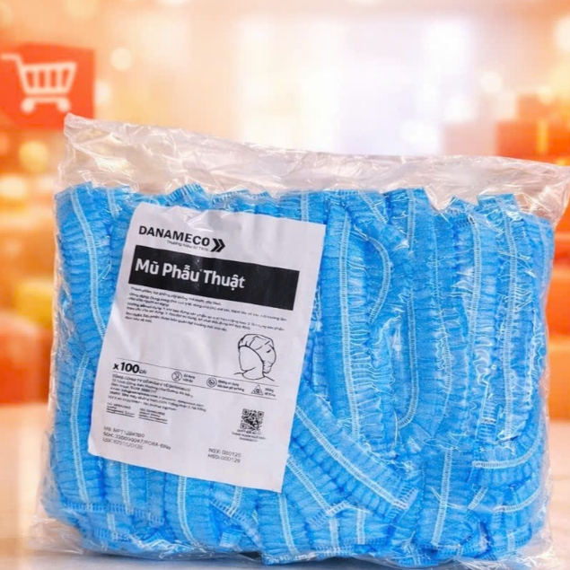 Mũ con sâu trùm đầu (100 cái/ túi) chất liệu dày dặn, dùng cho y tế, Spa - DANAMECO