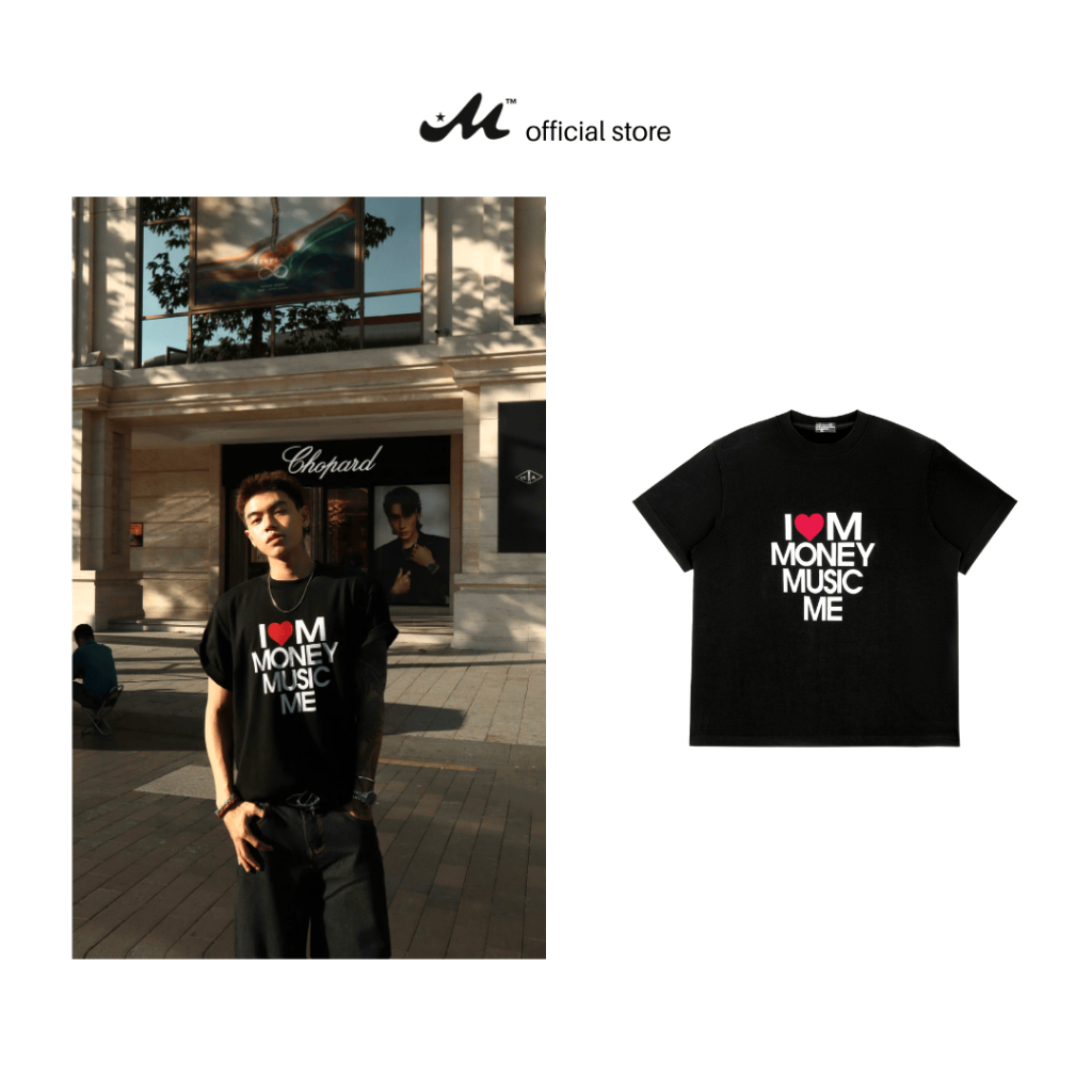 Áo Thun Local Brand MUZIK CLOTHING | I LOVE M - Form Boxy, 100% Cotton 2 Chiều | T-ILM