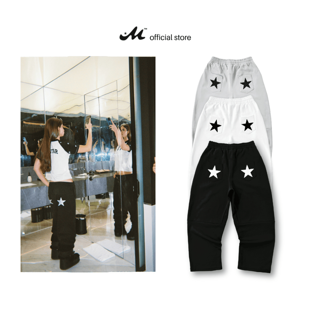 Quần Sweatpants Local Brand MUZIK CLOTHING | "MUZIK" STAR SWEATPANTS - 100% Cotton Interlock | SP-ST