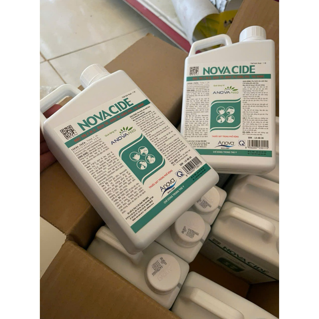 Thuốc Sát Trùng Chuồng Trại NOVACIDE (Anova) Diệt Khuẩn, Virus, Nấm Mốc Phổ Rộng (Chai 1 Lít)