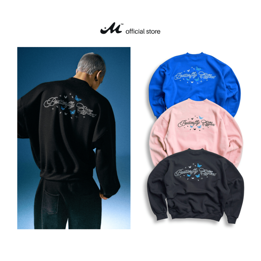 Áo Sweater Local Brand MUZIK CLOTHING | BUTTERFLY EFFECT Form Boxy Nỉ Bông Cotton 350gsm | SW-BE