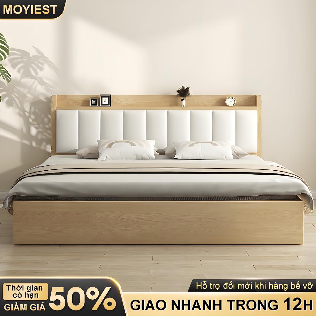 MY Giường ngủ giường gỗ Khả năng chịu tải cực mạnh lật đồ êm ái và có ngăn chứa đồ dưới gầm giường | BigBuy360 - bigbuy360.vn