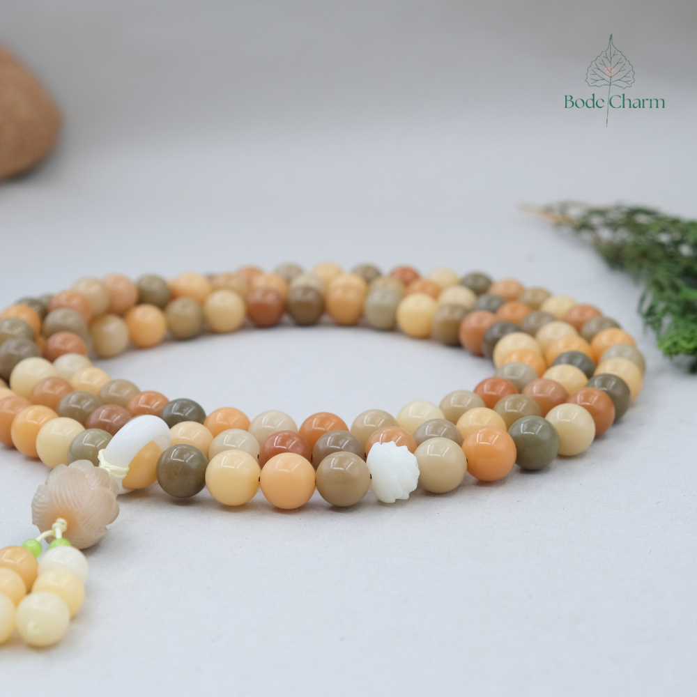 Chuỗi 108 hạt Bồ Đề đa sắc tròn 12,5mm| Bồ Đề Charm| Chuỗi hạt Bồ Đề niệm Phật 108 hạt 12,5 ly- Bồ Đ