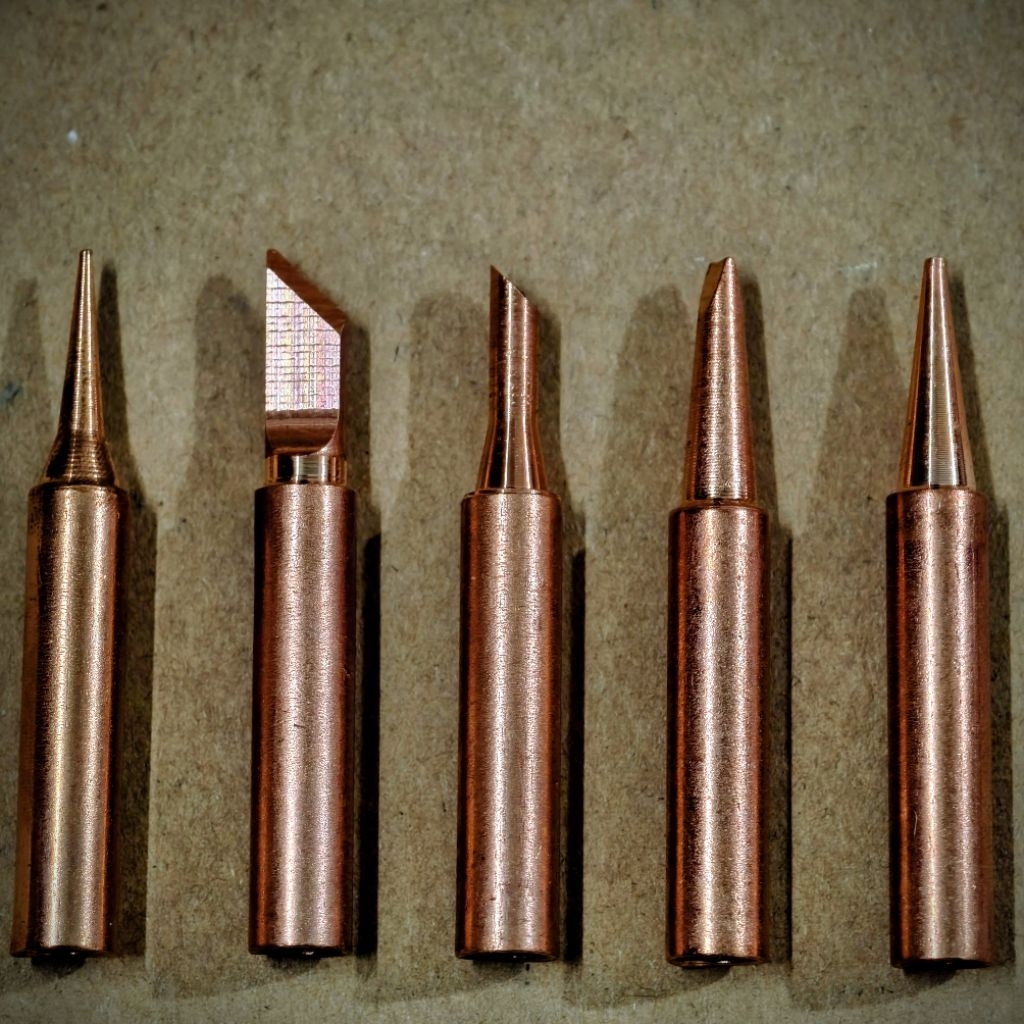 Bộ 5 mũi đồng, mũi hàn tq936, mũi hàn 908, .... mũi hàn, phụ kiện hàn