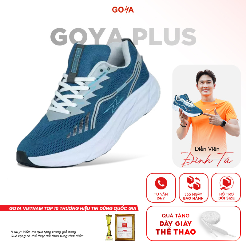 Giày thể thao chạy bộ nam nữ Goya Plus năm 2026 màu xanh dương v1