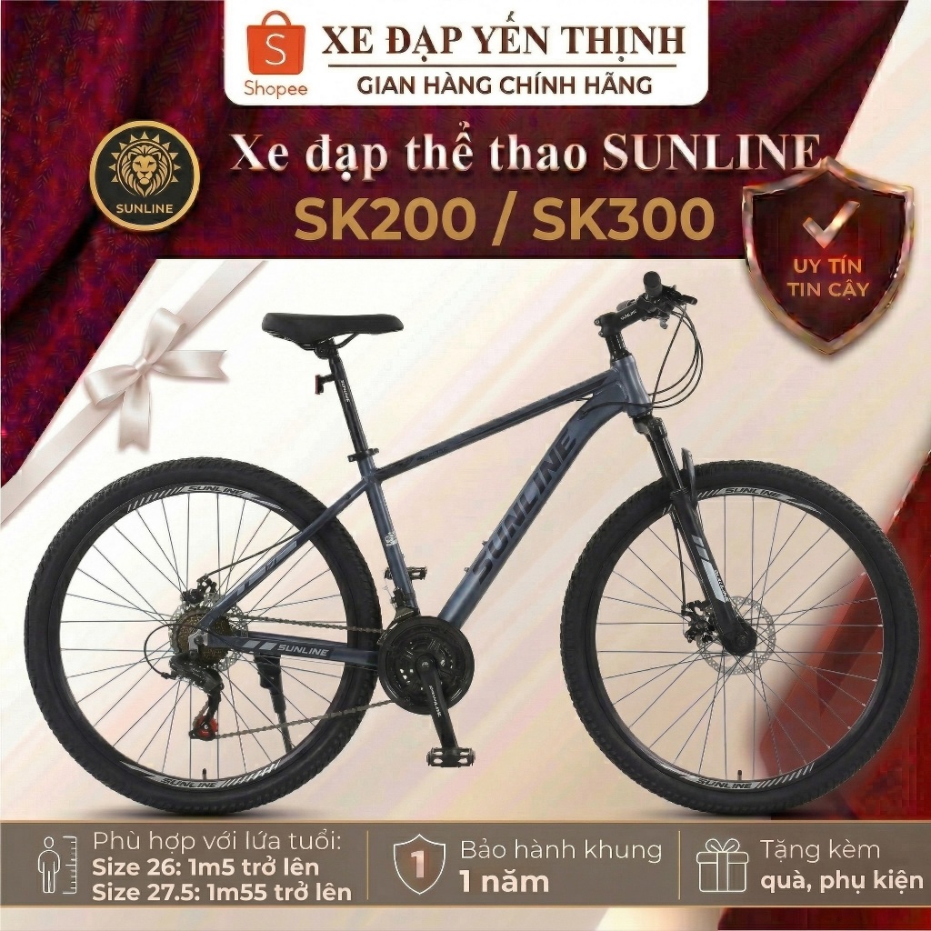 Xe đạp thể thao SUNLINE SK250/ SK300 líp nổ