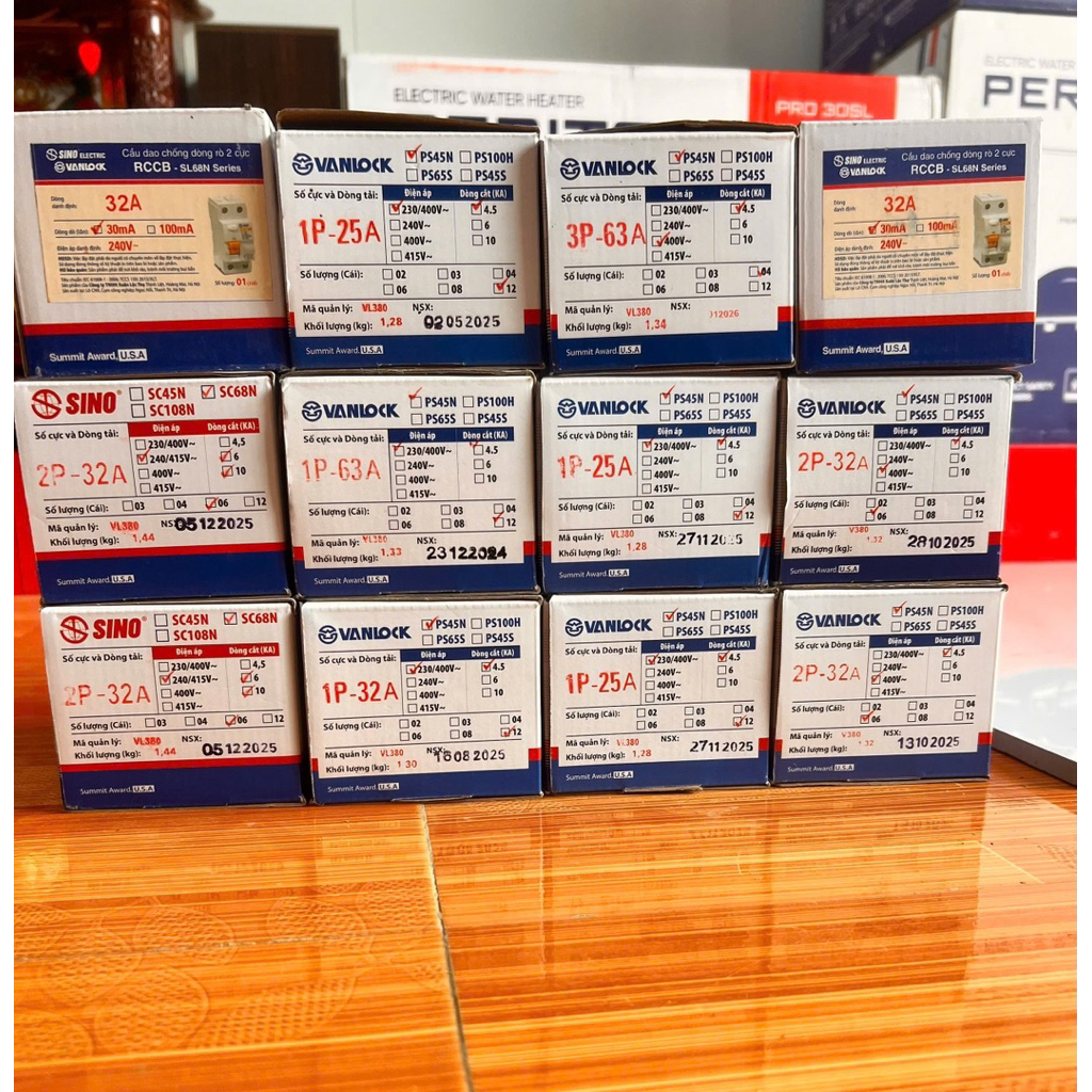 Át đơn+ đôi Sino 1p 25, 1p 32, 1p 63. 2p 32,3p 63