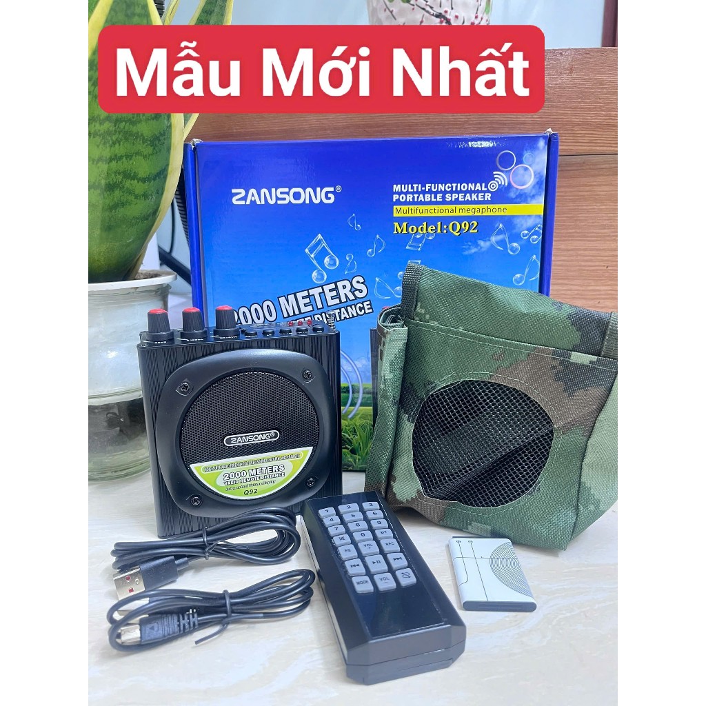 Loa Q92 Điều Khiển Từ Xa Có Bluetooth, Loa Gọi Chim Q92 (Chưa Kèm Thẻ Nhớ) Tiếng To, Pin Khỏe