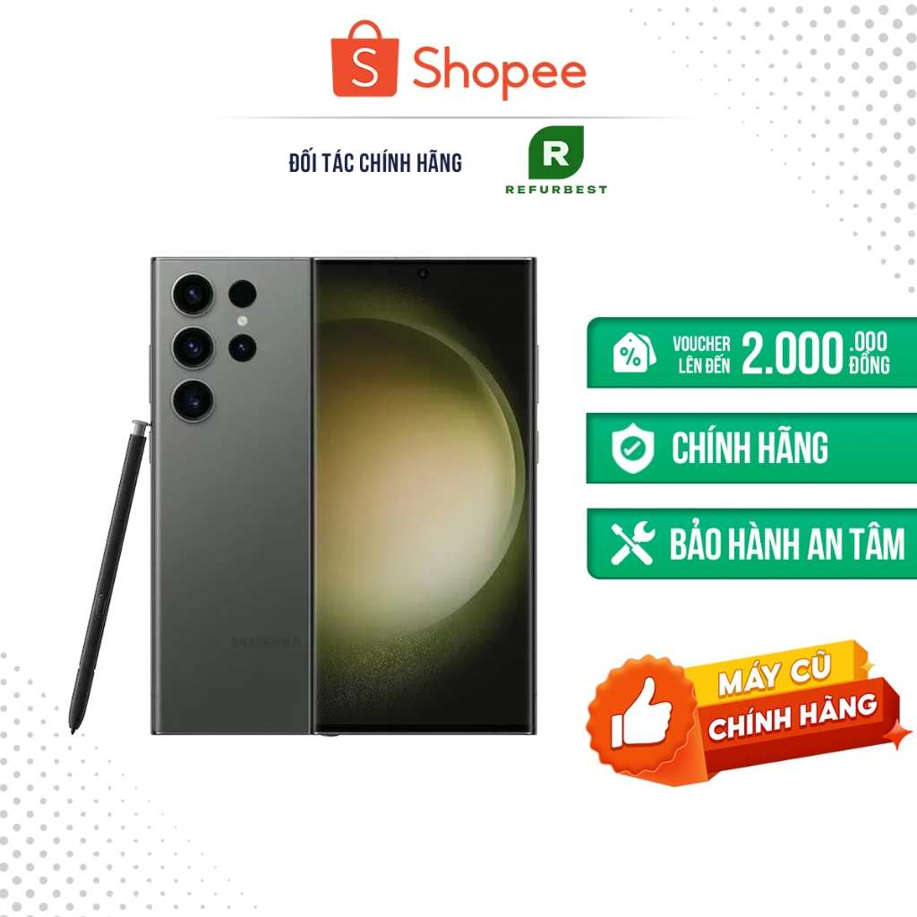 [Máy Cũ] Điện Thoại Samsung S23 Ultra 12GB/512GB (Green)