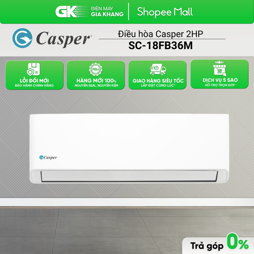 SC-18FB36A | SC-18FB36M - Máy Lạnh | Điều Hòa Casper 2.0 HP | Mono [Freeship HCM]