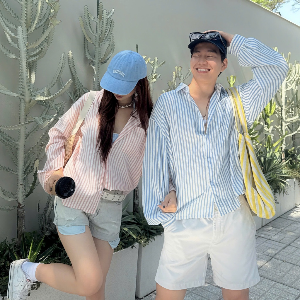Áo Sơ Mi Sọc Tay Dài SSS.A Form Rộng Unisex Nam Nữ Nhiều Màu SSSTORE.Aesthetic | BigBuy360 - bigbuy360.vn