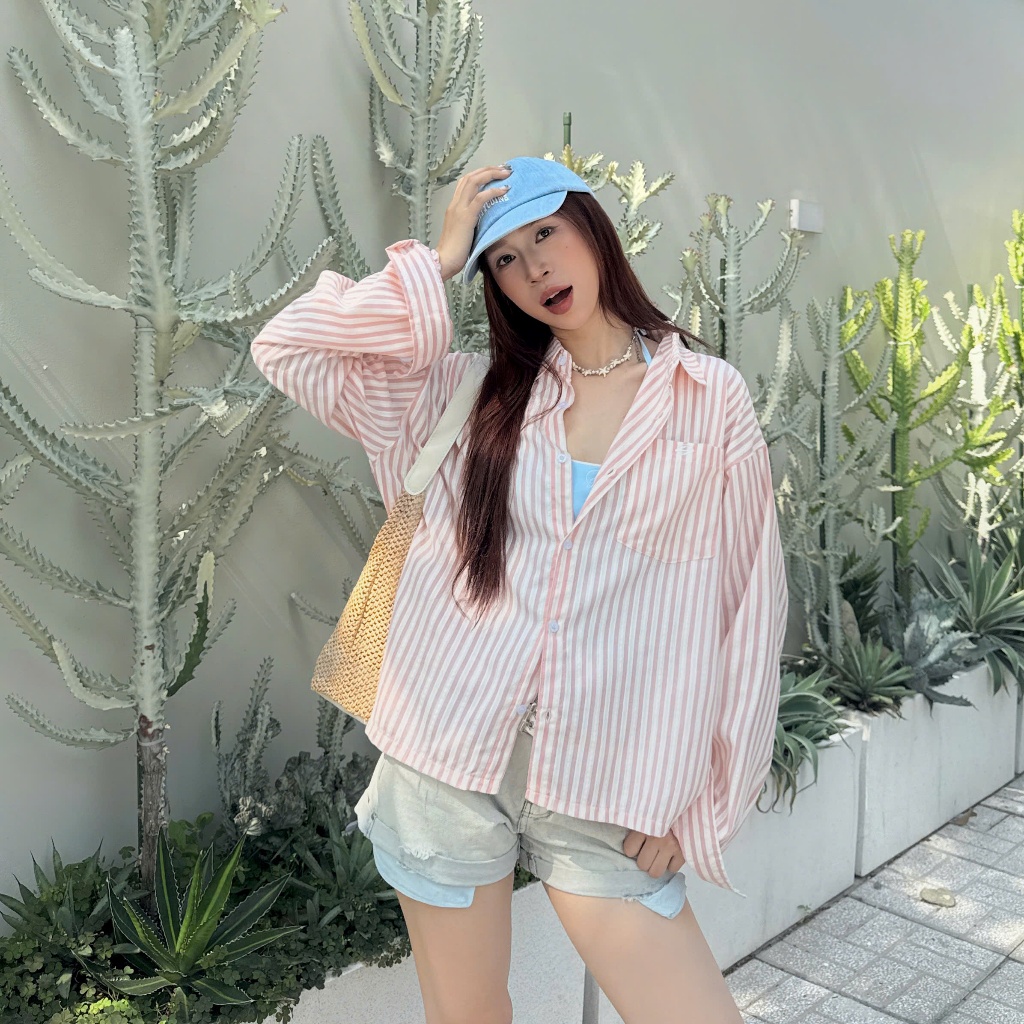 Áo Sơ Mi Sọc Tay Dài SSS.A Form Rộng Unisex Nam Nữ Nhiều Màu SSSTORE.Aesthetic | BigBuy360 - bigbuy360.vn