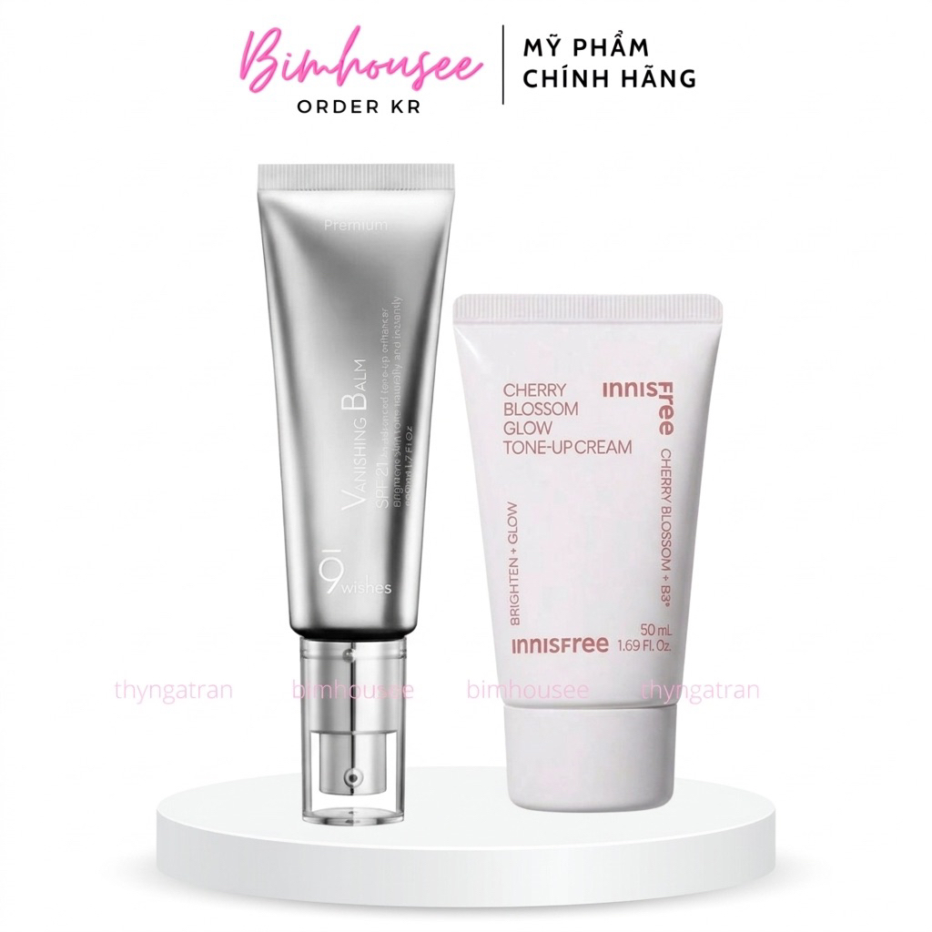 Kem dưỡng trắng nâng tone da 9wishes Vanishing Balm Premium SPF 21++ 9 wishes