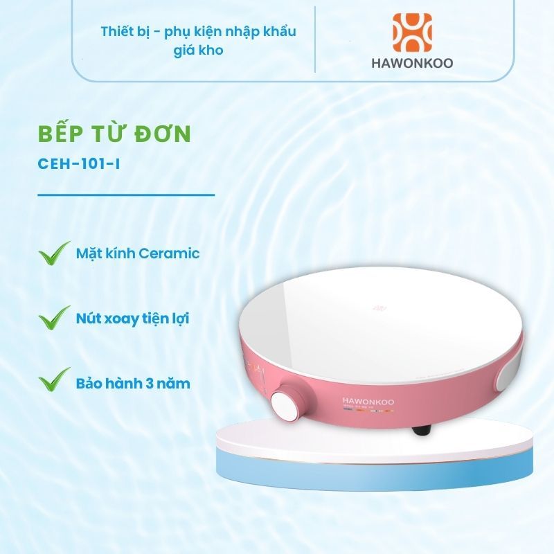 Bếp Từ Đơn Hawonkoo CEH-101-I Mặt Kính Cường Lực Công Suất Mạnh Tiết Kiệm Điện