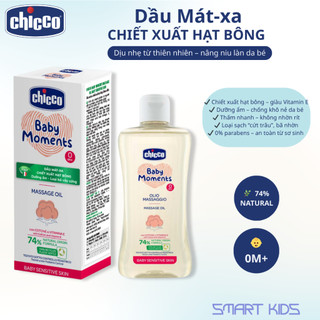 Dầu mát-xa chiết xuất hạt bông 0m+ chicco 200ml