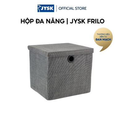 Hộp đa năng | JYSK FRILO | polypropylene/kim loại | xám nhạt | R32xD30xC29cm