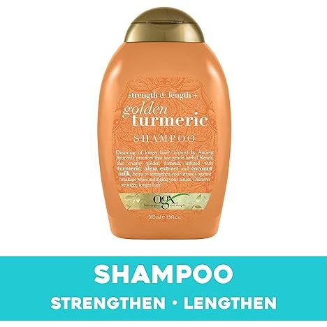 Dầu gội OGX Strength Length + Golden Turmeric với sữa giúp làm dịu da đầu, nuôi dưỡng tóc 385 ml (Mỹ
