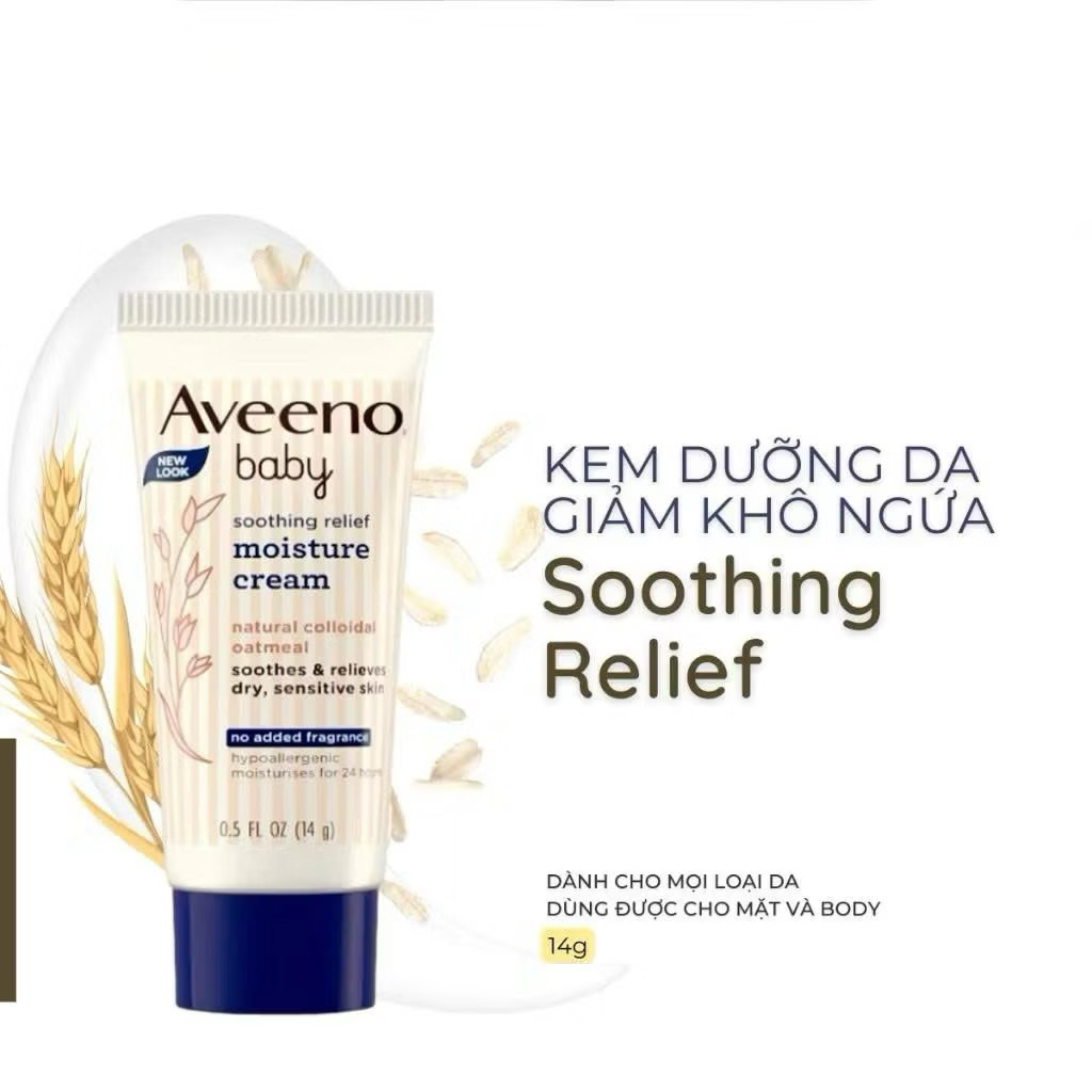Kem dưỡng ẩm cho bé Aveeno Baby Soothing Relief Moisture Cream 14g