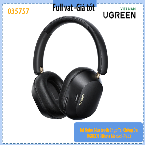 Tai Nghe Bluetooth Chụp Tai Chống Ồn UGREEN 35757 HiTune Max5c HP203, Bluetooth 5.4, ANC 43dB, Pin 7